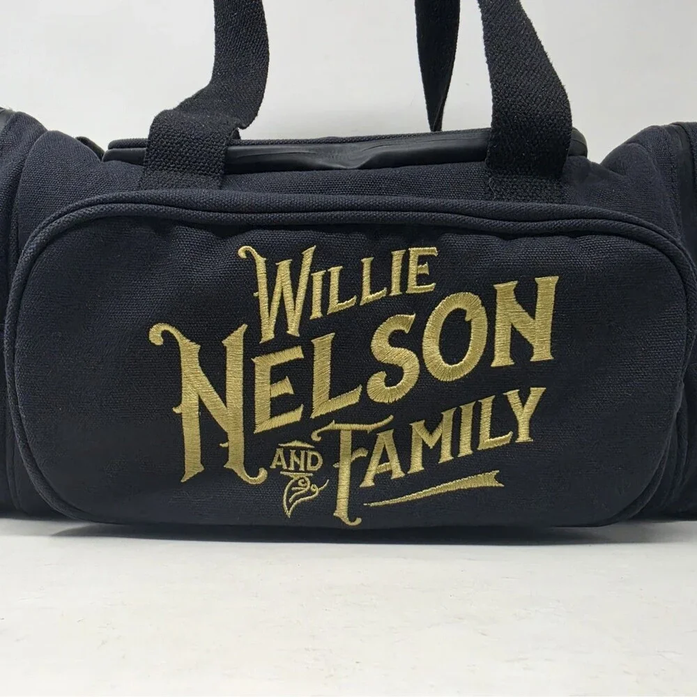 Willie Nelson & Family Embroidered Duffel Bag Gym Carry-on Country Music Legend